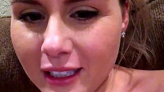 Amateur Teen with Huge Dildo Masturbating on Webcam