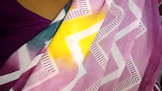 Sexy Tamil Wife Tying Saree Arouses Lust Before Work - Homemade Desi Bhabhi Moaning