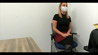 Girl Gives New Boss a Blowjob During Job Interview
