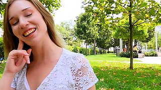 Two amateur teens fucking licking dude and they love it