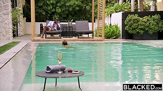 BLACKED Mind-blowing Gabbie Cheats On Beau At The Pool - Gabbie Carter