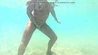 Emma Voyeur Naked Underwater Pool Play - Amateur MILF Tease Big Ass & Titties Flashing