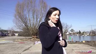 German Scout Rina Helena First Time Anal Casting - Small Tits MILF Takes Big Cock Rough