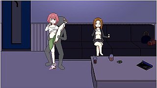 種付委員のオシコト A Clothing Saleswoman Enjoys Gymnastic Sex Stretching And Group Sex In A Karaoke Bar With Car Toon