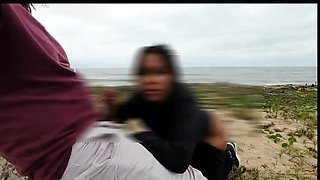 Naughty Latina Novinha Insaciavel Takes Big Cock Anal on Beach with Voyeurs