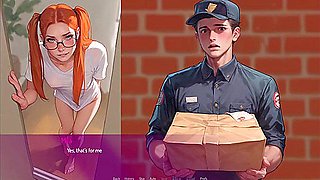 Mila Ai V1.3.2b (by Addont) - Mila Teasing The Courier - Hentai Animated Game - Hentai Anime