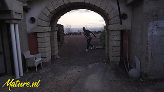Naughty Spanish MILF Xanthia Seduces a Stranger And Gets Fucked Outside