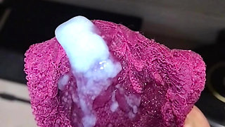 Wife arrived home with wet panties smelling so good, while she showered I need to cream that panties