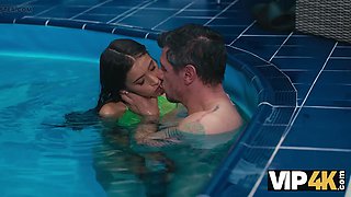 Vip4k. sex in the pool is the finest way to handsome down