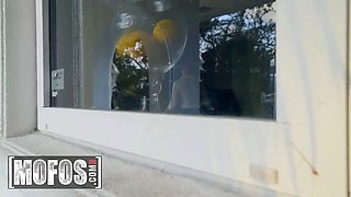 Mofos - Ryan Keely puts on a underwear and High Heels, then glides her panties to the side to rail a Big Cock