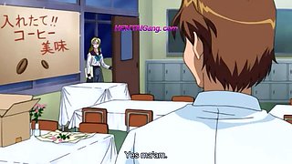 Horny anime lesbian teens skip class to lick pussy