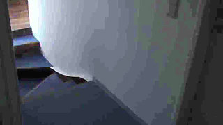 Blonde bitch pissing at home