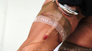 Naughty nylon Milf Amanda Moreno - solo, erotica