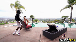 Bangbros - Jeni Angle Was Sunbathing at Her House, Obviously Almost Naked Wating for Dick