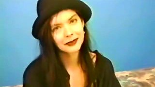 Anxious Black-haired Takes a Meaty Wood in Her Facehole