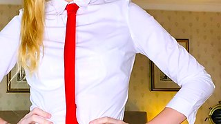 Cumshot amateur MILF suck and jerks dude in the bedroom