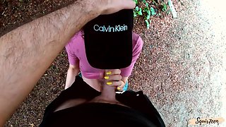 Outdoor Sex In A Public Park In The Rain.small Babe Blows,squirts And Takes Cum Mouth -squir7een