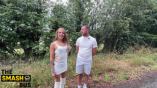 Corrupted Priest Picks up a Swinger Couple for a Sinful 4K Threesome (creampie & Facial)