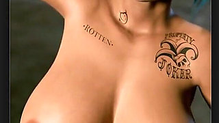 Harley Quinn on the Arkham City Runway Showing Her Thicc Tits and Ass