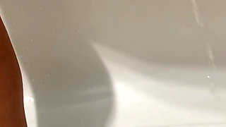 Had to pee really bad! Then pee again in tub on my feet