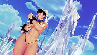 #SFVAE Chun Li (over Kolin) vs Mai (swimsuit Edition) SFVAE Mods