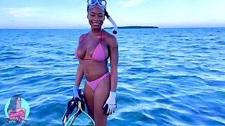 Wet and wild blowjob service provided by buxom ebony beauty