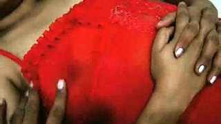 Indian Aunty In Red Nighty Naked Ready For Hot Sex