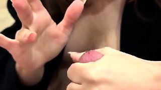 Special handjob service provided by seductive amateur babe