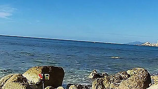 Strangers Caught My Wife Touching and Fucking My Big Cock on a Public Nude Beach - Real Amateur French - Misscreamy