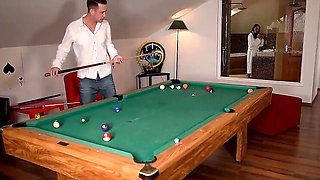 Anal Pool Table Sex with Anissa Kate & Kai Taylor - Stockings Fuck and Legs Up