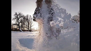 Blowjob in the snow