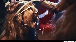 Futa Minotaur Hardcore Fuck - Ava Amira Tied Up & Swallowing Monster Cum