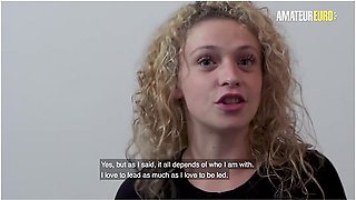 Curly Haired French Chick Gets Her Juicy Pussy Banged Deep