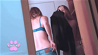 Stepson Creampie Stepmom Polly Yangs After Threesome with Stepsister in Hotel Bed - Big Tits MILF & Teen