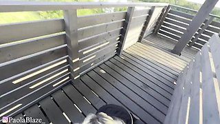 Hot Polish Blonde PaolaBlaze Gives Best Blowjob Cum In Mouth Outdoors After Tinder Test