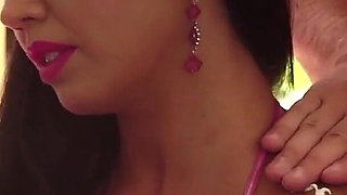 Chloe Lamoure Big Tits Banged and Creamed in Pink Bikini