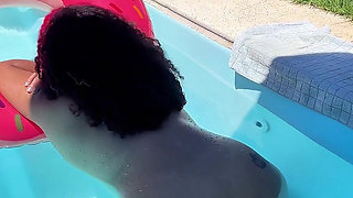 Naked Pool Farting Big Ass Bubbles Underwater Gas Fun Chubby Girl