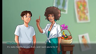 Miss Rose's Anal Lesson - Summertime Saga Teacher Fucks Student 2025