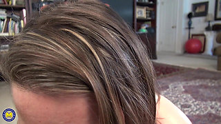 Naughty Mature MILF Indigo Is Having a Lot of Fun with Herself and the Cameraman