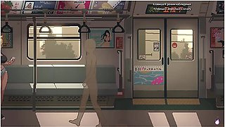 Train #45 Public Reverse Cowgirl Sex With Two Hotties And A Plump Creampie
