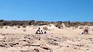 Sunbathing At Naked Beach With Two Couple Sex