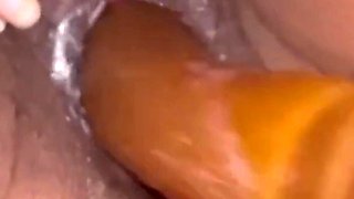 Stimulating My Clit with Vibrator Fucking My Pussy with Big Dildo