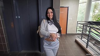 Chilean Model With Perfect Ass Fucked Hard In An Elevator And In The Toilet By 2 Fake Agents !!