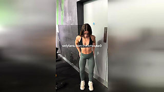 Virgin's Gym Livestream Pussy Leak: Squirt soaks the equipment