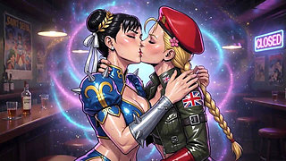 Cammy and Chun Li Kissing Ai