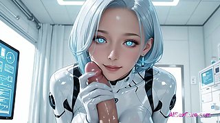 Hot synthetic beauty gets wild doggy-style sex & dripping lab facial (AI Hentai)