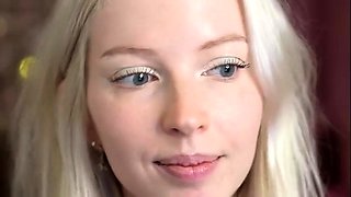Blonde teen Sierras first erotic masturbation video