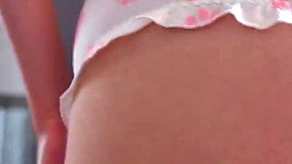 Sexy Panties Stepsister Teasing with Her Perfect Ass