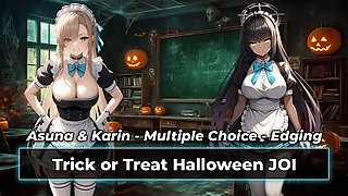Trick or Treat JOI Game Ft Asuna & Karin