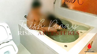 I made my new Fuck Buddy Eat my Pussy, And Made him Cum All Over Me - Pinay Jacuzzi Fun